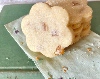 White Chocolate Apricot Shortbread Cookies 1 Dozen