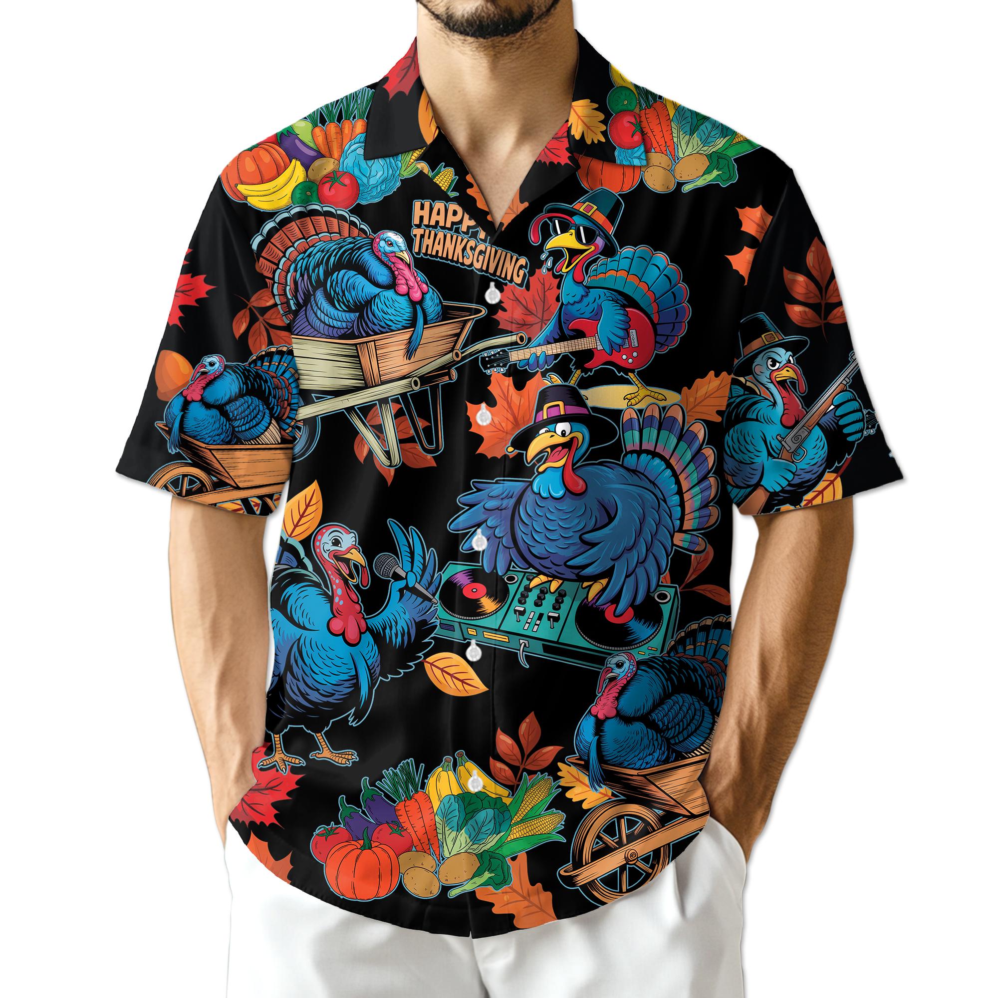 Discover Thanksgiving Hawaiian Shirt for Men & Women, Tropical Aloha Holiday Beach Shirt