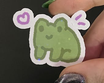 Crayon Frosch - Lil Scribble Holo Sticker