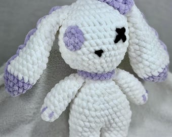 Minminzy Cozy Cuddle Cohort - Gehäkelter Goth Bunny Stofftier Kuschelbegleiter