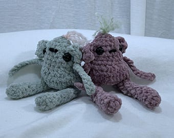 Leggi Gob Desk Abettor - Crocheted Long Legged Goblin Stuffed Animal Desk Companion