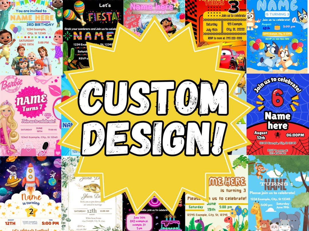 Personalized Birthday Invitation | Custom Digital Party Invite | for ...