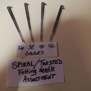 Bethany Arts Bethany Arts 12 Ct. Spiral Felting Needle Assortment- 4 each 36-38-40 Gauges-Med-Ex.Fine.-Create Smooth surfaces
