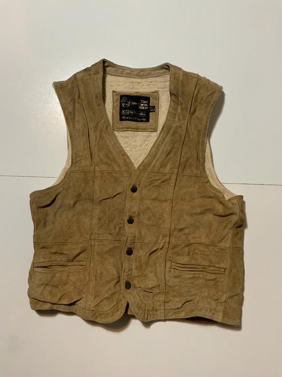 Vintage 70s 80s Sears The Leather Shop Suede Sher… - image 1