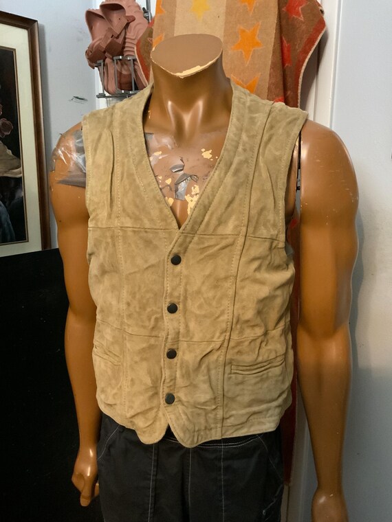 Vintage 70s 80s Sears The Leather Shop Suede Sher… - image 10