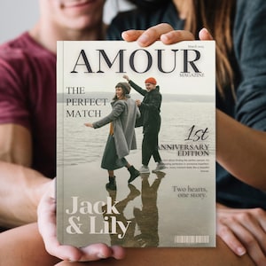 Printed Couple Magazine, Personalized Gifts for Couples, Custom Love Story Book, Love Journey Photo Album, Anniversary & Valentine’s Gift