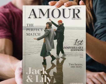 Printed Couple Magazine, Personalized Gifts for Couples, Custom Love Story Book, Love Journey Photo Album, Anniversary & Valentine’s Gift