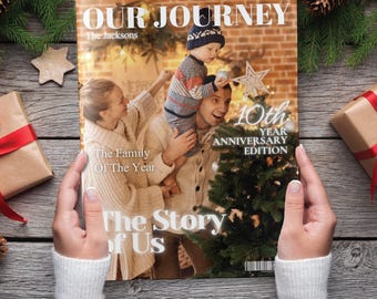 Personalized Family Story Book, Custom Photo Yearbook, Our Journey Anniversary Edition, Gift for Mom and Dad