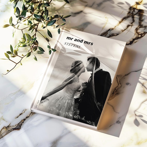 Printed Hardcover Wedding Photobook, Personalized Anniversary Album, Canva DIY Template or VIP Custom Design, Custom Photo Book Keepsake