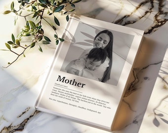 Personalized Mother's Day Photo Album, Custom Name Definition Photobook