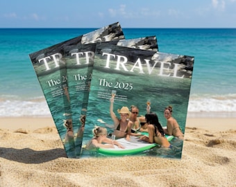 Printed Travel Magazine, Personalized Vacation Photo Book, Custom Trip Keepsake