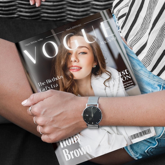 Personalized Birthday Magazine, Vogue Style Photo Book for Her
