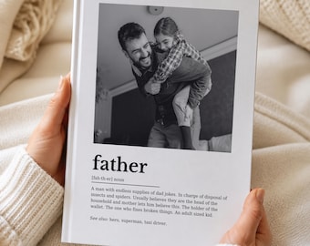 Personalized Photo Book, Father's Day Gift, Custom Memory Album, Hardcover Keepsake for Dad, Grandpa, Husband
