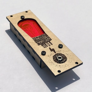 8HP - TUBE L1 Retro Eurorack Pink Acrylic LED Backlit Fancy Blank Panel Visual Indicator Art Module
