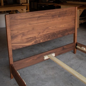 GOLDILOCKS 24 WALNUT BED | Mid Century Modern | Solid Walnut Hardwoods | Platform Bed Frame | Shipping Included | Slats Optional image 6