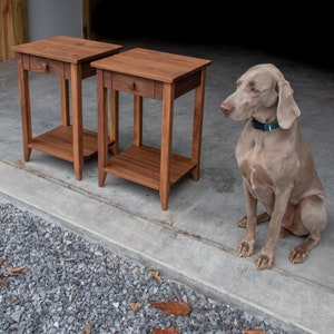 SQUARE SHAKER NIGHTSTAND  |  Drawer & Resting Shelf  |  Custom Made  |  American Hardwoods