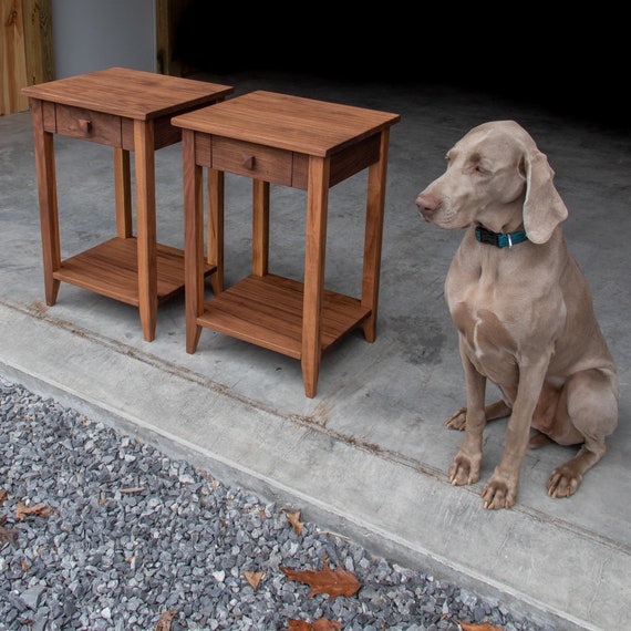 SQUARE SHAKER NIGHTSTAND  |  Drawer & Resting Shelf  |  Custom Made  |  American Hardwoods