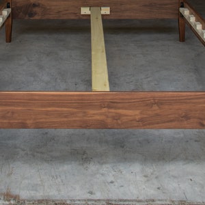 WALNUT GOLDI PLATFORM Platform Bed Frame Without Headboard Solid Walnut Hardwoods Slats Optional image 2