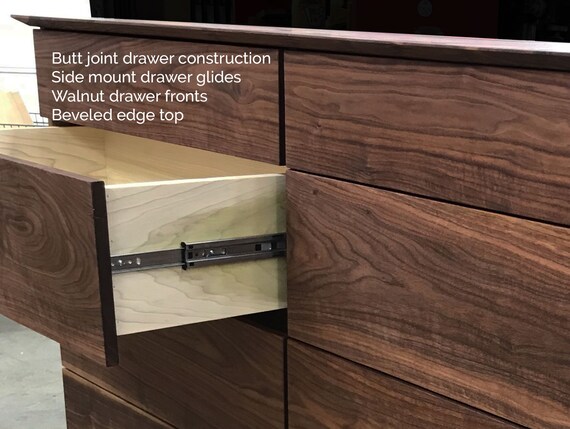 Modern Dovetail Dresser Three Drawer Custom Made From Etsy