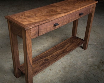 MODERN WALNUT CONSOLE | Narrow Console Table 48