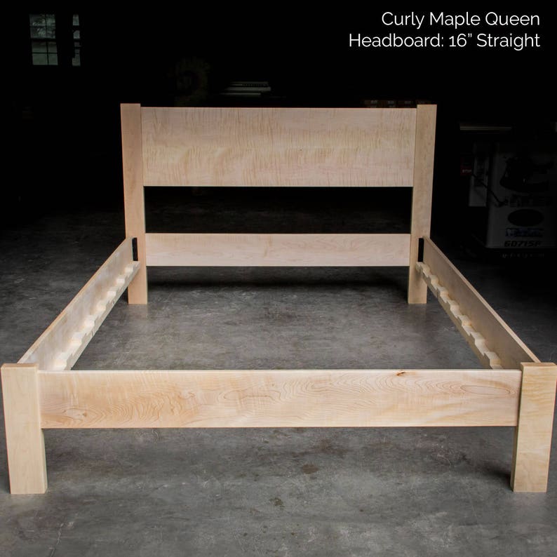 Curly Maple Or Simple Platform Bed Frame W Straight Image 0