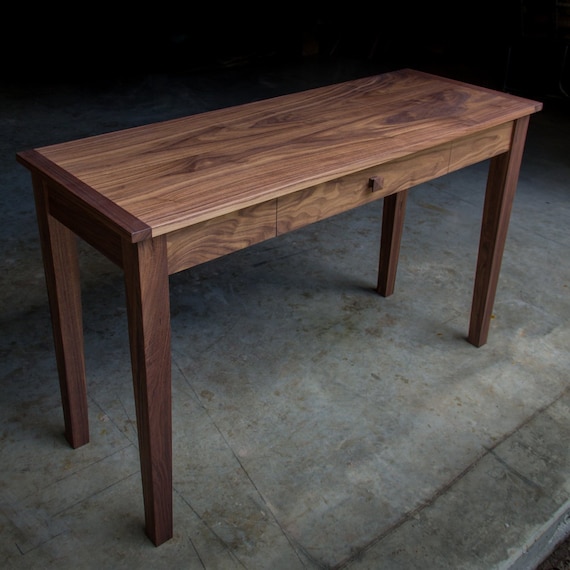 Shaker Inspired Desk Solid Walnut Hardwoods 48 X Etsy