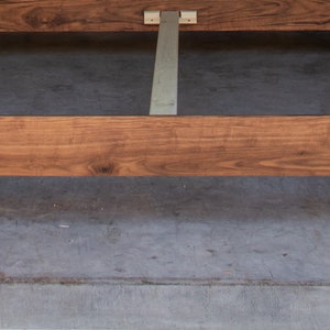 WALNUT GOLDI PLATFORM Platform Bed Frame Without Headboard Solid Walnut Hardwoods Slats Optional image 3