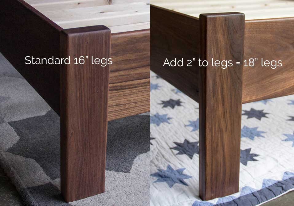 Customization Add Leg Height to Any of Our Platform Bed Etsy