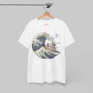 Steamboat Willie in Japan Mickey Mouse Vintage Graphic Tee, Japanese Ukiyo-e Style image 3