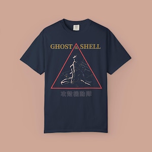 Ghost in The Shell Vintage Anime T-Shirt: Comfort Colors 90s Retro Tee Navy