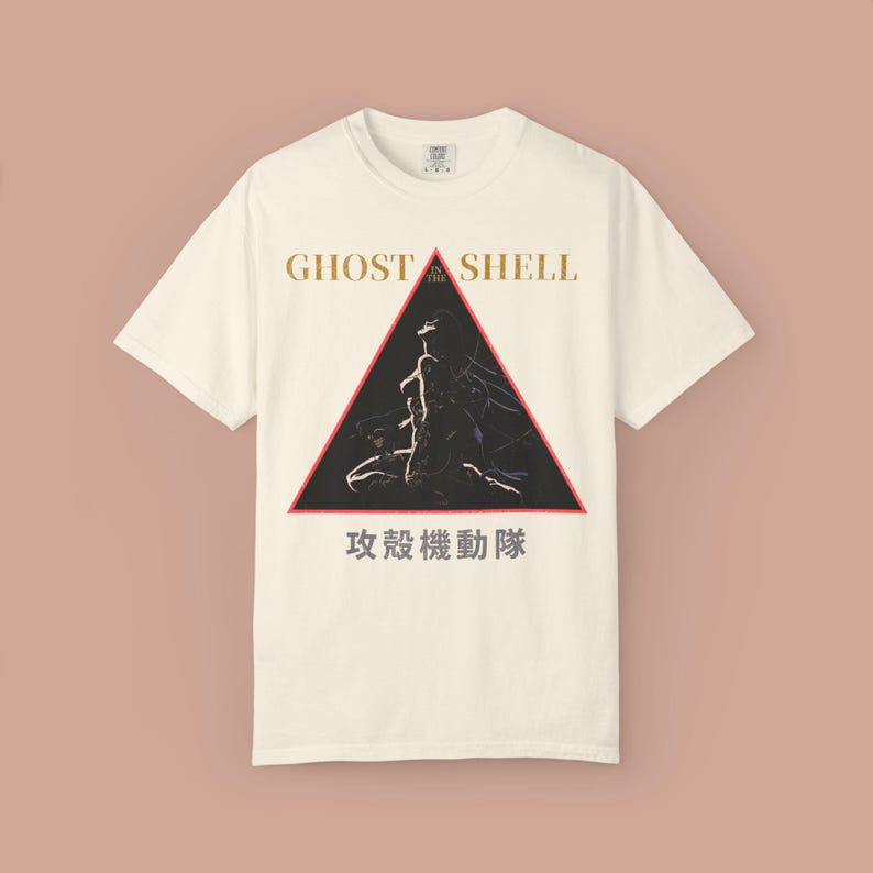 Ghost in The Shell Vintage Anime T-Shirt: Comfort Colors 90s Retro Tee Ivory
