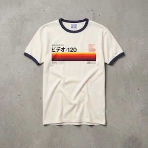 Retro japansk VHS-kassett 80-tals Ringer-t-shirt vintage estetisk unisex-tröja