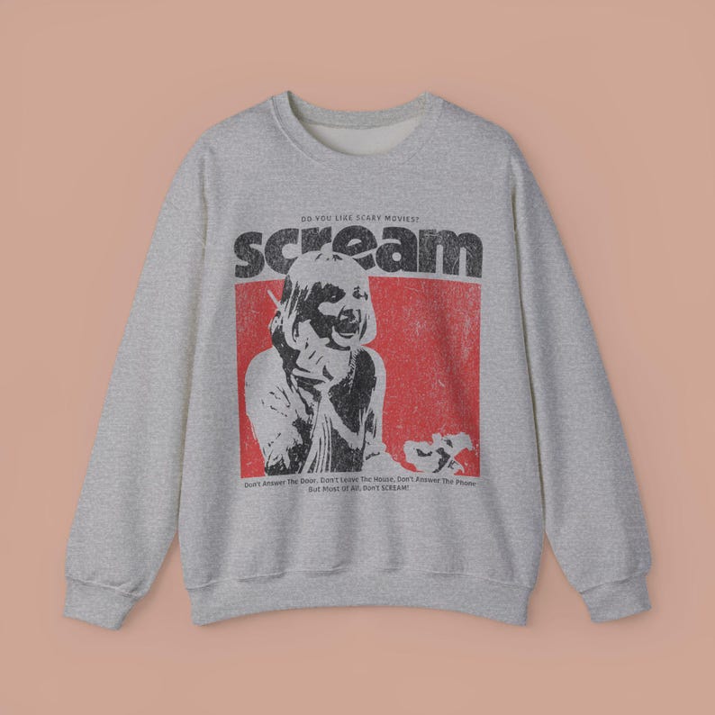 Retro Horror Halloween Sweatshirt: Scream Movie, Slasher Shirt