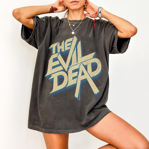 The Evil Dead Retro Graphic Tee, Horror Movie Unisex T-shirt, Halloween Gift, Vintage Horror Shirt, Comfort Colors Garment-Dyed Shirt