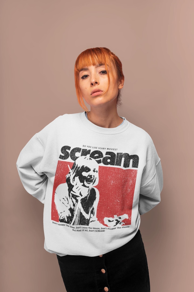 Retro Horror Halloween Sweatshirt: Scream Movie, Slasher Shirt