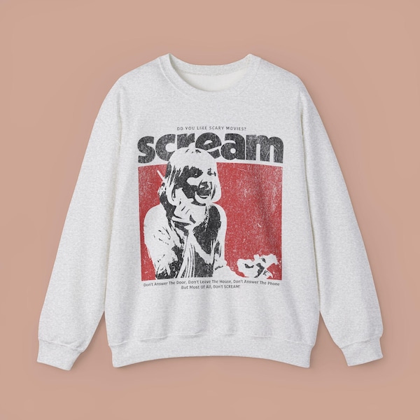 Sudadera retro de terror para Halloween: Película Scream, Camiseta de asesino en serie