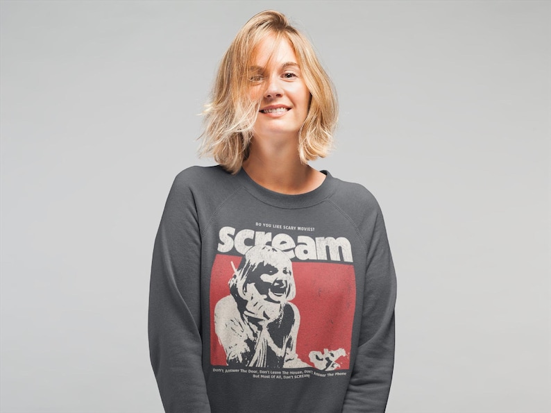 Retro Horror Halloween Sweatshirt: Scream Movie, Slasher Shirt