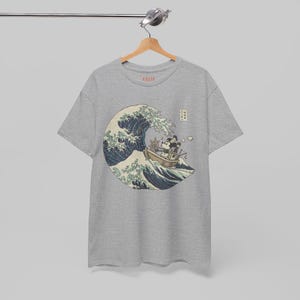 Steamboat Willie in Japan Mickey Mouse Vintage Graphic Tee, Japanese Ukiyo-e Style image 5