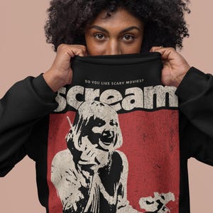 Retro Horror Halloween Sweatshirt: Scream Movie, Slasher Shirt