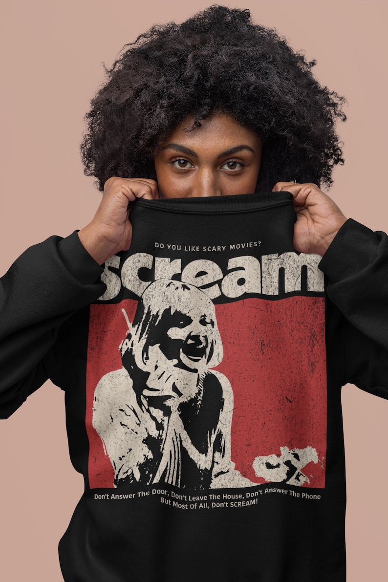 Retro Horror Halloween Sweatshirt: Scream Movie, Slasher Shirt