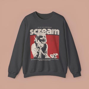 Retro Horror Halloween Sweatshirt: Scream Movie, Slasher Shirt