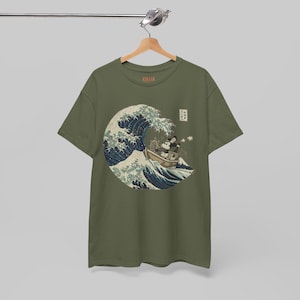 Steamboat Willie in Japan Mickey Mouse Vintage Graphic Tee, Japanese Ukiyo-e Style image 7