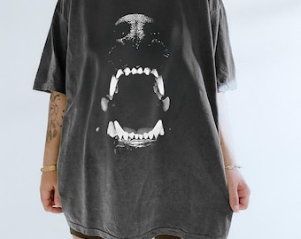 Vintage Dog Teeth T-shirt. Retro Doberman Tee