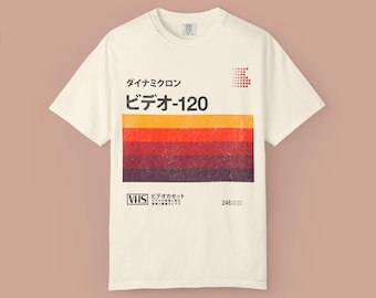 Japanisches VHS-Kassetten-Retro-80er/90er-Jahre-Vintage-Grafik-T-Shirt Unisex Street Style T-Shirt