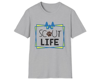 Maglietta morbida unisex Scout Life, perfetta per scout, campeggio, avventure all'aria aperta, regalo per leader, campi estivi