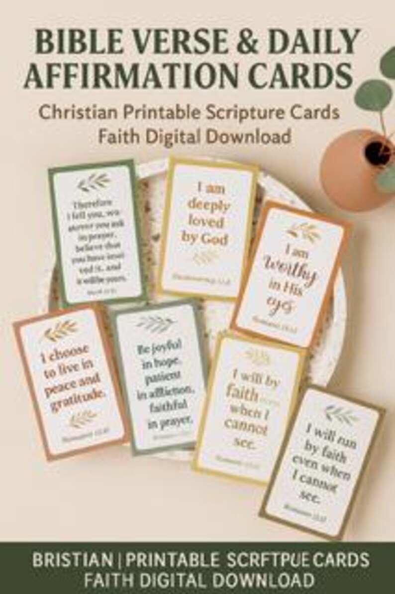 Bible Verse and Affirmation Cards | Christian Scripture Printables ...
