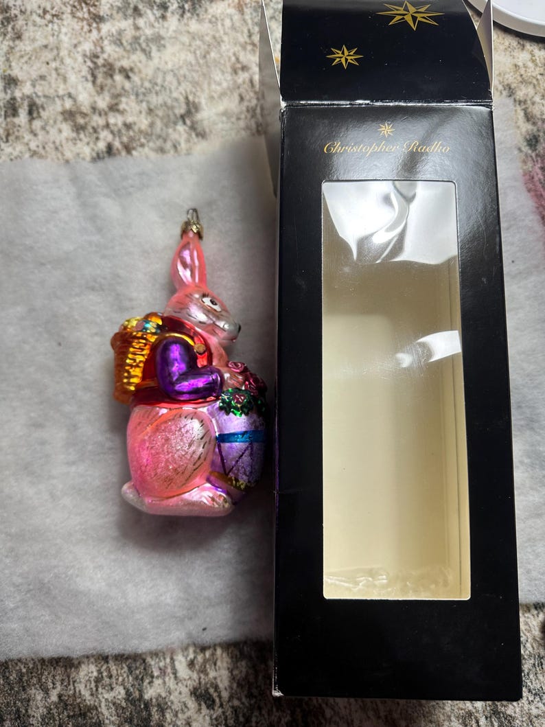 Bunny Rabbit Christmas Ornament - Keepsake Gift For New Pet Or Memorial - View #9
