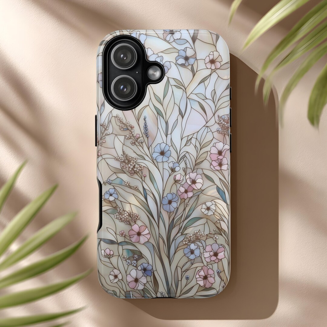 Stained Glass Pearl Effect With Flowers, for Iphone,samsung,google for ...