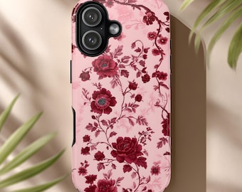 Peony Chinoiserie Phone Case, Floral on Blush Pink for iPhone & Android