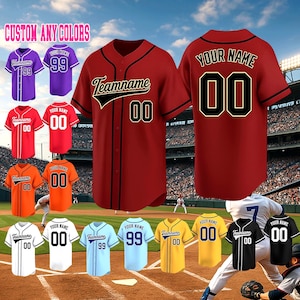 Custom Black Baseball Jersey for Men Women Youth Kid,Personalize Team Name And Number Stitched Uniform,Gift for Baseball Fans toddlers Youth